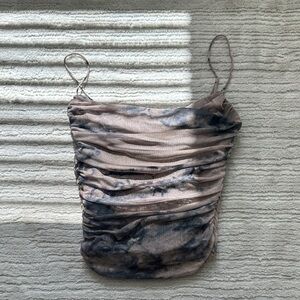 Zara Beige and Gray Camisole Top